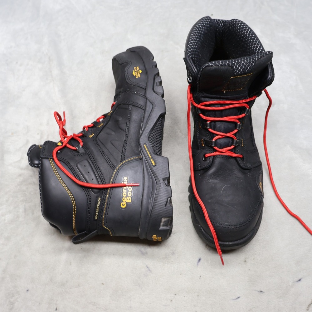 Georgia Boot Men 11.5W Work Boots Blk Amplitude Composite Toe Waterproof GB00130